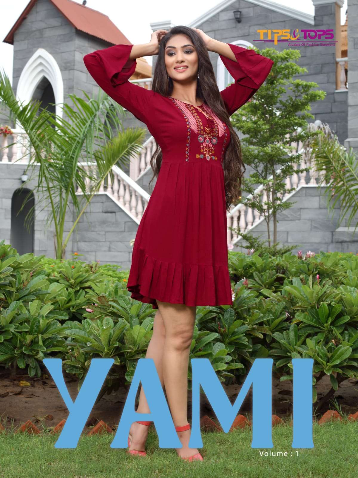 Tips & Tops-Vami -Extraordinary-Patterns-Rayon-Wrinkle-Short-Kurti-POSTER